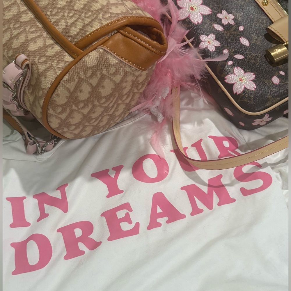 Pink and White Graphic Tee IN YOUR DREAMS MEAN GIRLSSS